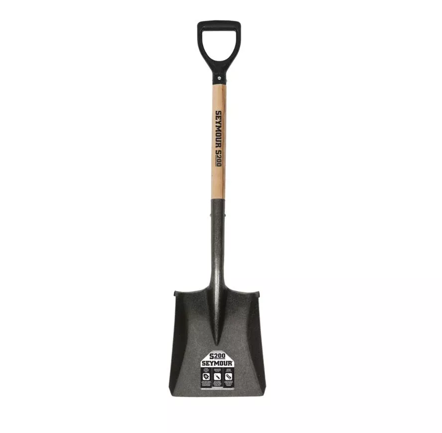 16-ga-square-point-shovel-26-hardwood-handle-black-poly-d-grip 16 Ga. Square Point Shovel, 26" Hardwood Handle, Black Poly D-Grip