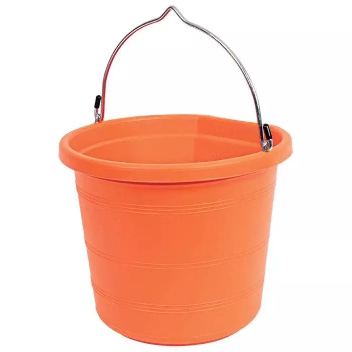 5 Gallon Heavy Duty Orange Flatback Bucket