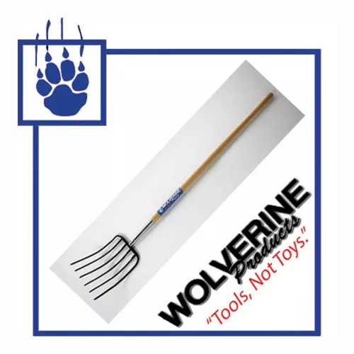 5-tine-forged-manure-fork-48-wood-handle 5 Tine Forged Manure Fork, 48" Wood Handle