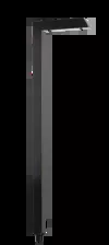 black-contemporary-l-shaped-path-light-brass-no-lamp Black Contemporary L-Shaped Path Light Brass No Lamp