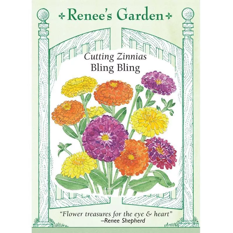 bling-bling-heirloom-cutting-zinnia-seeds ‘Bling Bling’ Heirloom Cutting Zinnia Seeds