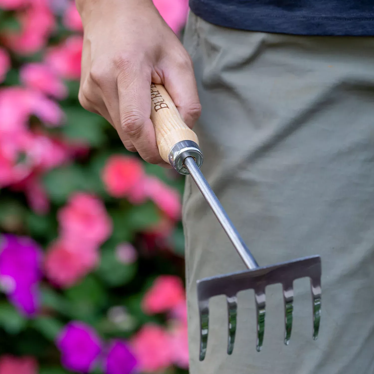 Burpee Stainless Steel 5 Tine Rake