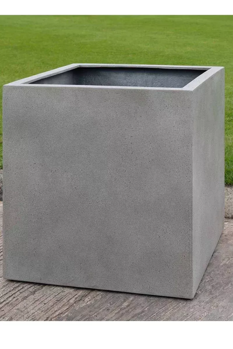 Campania Farnley Planter Square 28" Stone Grey Lite