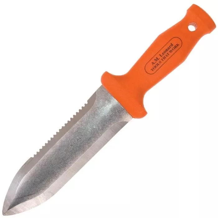 classic-stainless-steel-soil-knife-by-m-leonard-6in-dual-edged-blade-lifetime-wa Classic Stainless Steel Soil Knife By A.M. Leonard, 6in Dual Edged Blade, Lifetime Warranty
