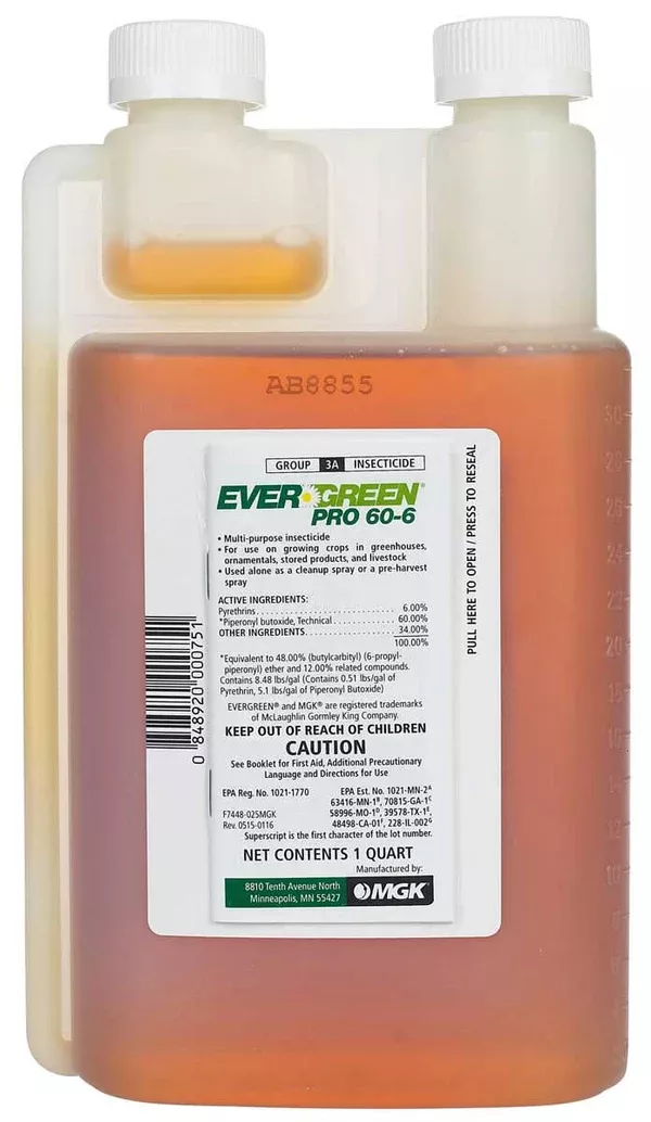 evergreen-pro-60-6-insecticide-1-quart EverGreen Pro 60-6 Insecticide - 1 Quart