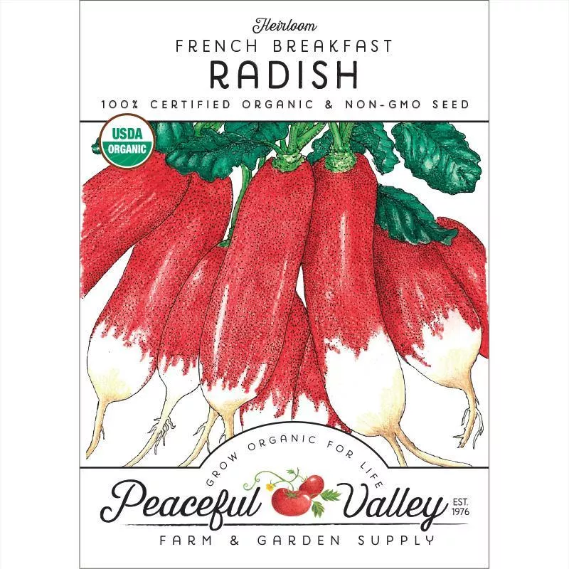 french-breakfast-radish-seeds-organic French Breakfast Radish Seeds (Organic)
