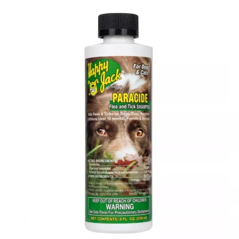 happy-jack-paracide-flea-tick-treatment-prevention-shampoo-8-oz Happy Jack Paracide Flea and Tick Treatment and Prevention Shampoo 8 oz.