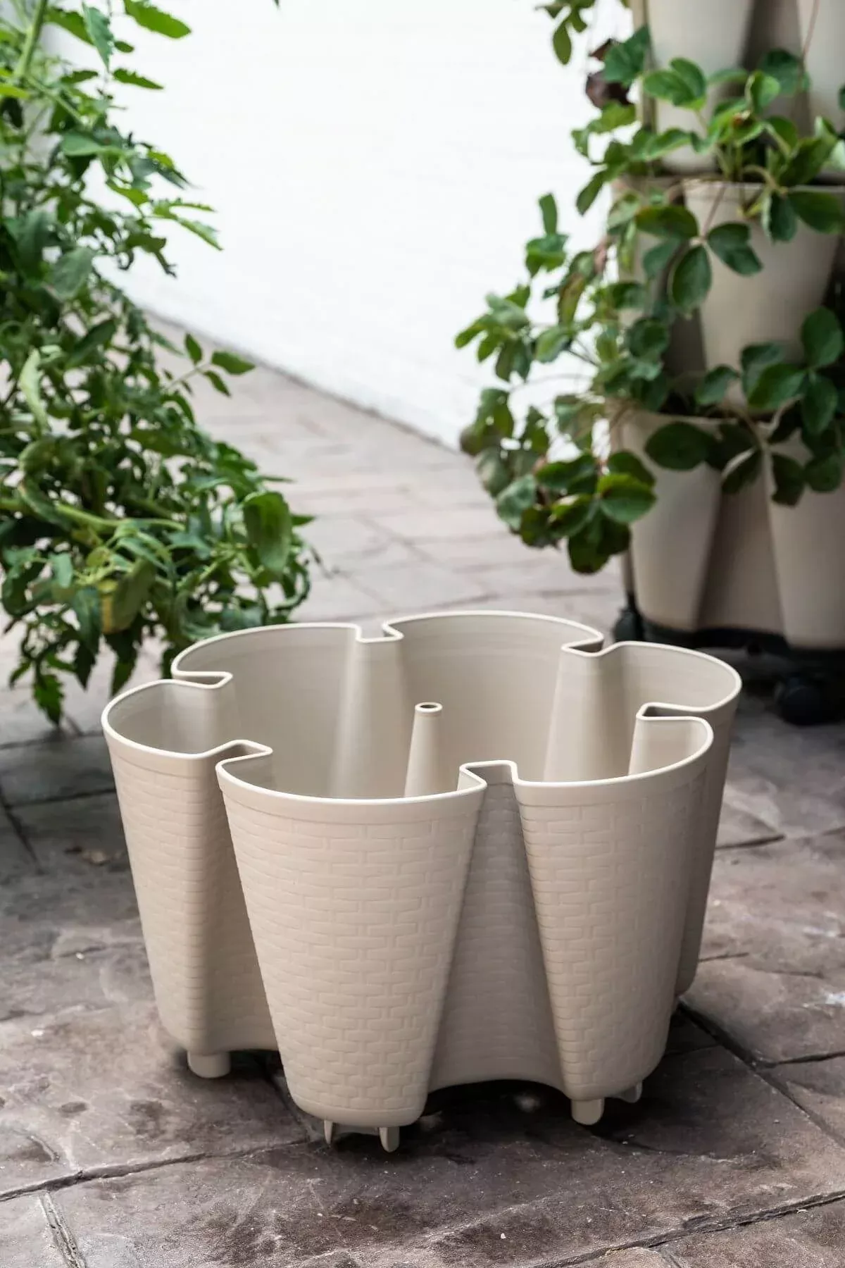 individual-original-planter-stunning-stone-basket-weave-texture Individual Original Planter | Stunning Stone (Basket Weave Texture)