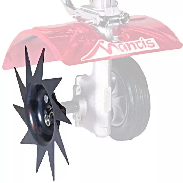 mantis-border-edger-attachment-with-rubber-tire-steel-slicer-blade Mantis Border Edger Attachment With Rubber Tire And Steel Slicer Blade