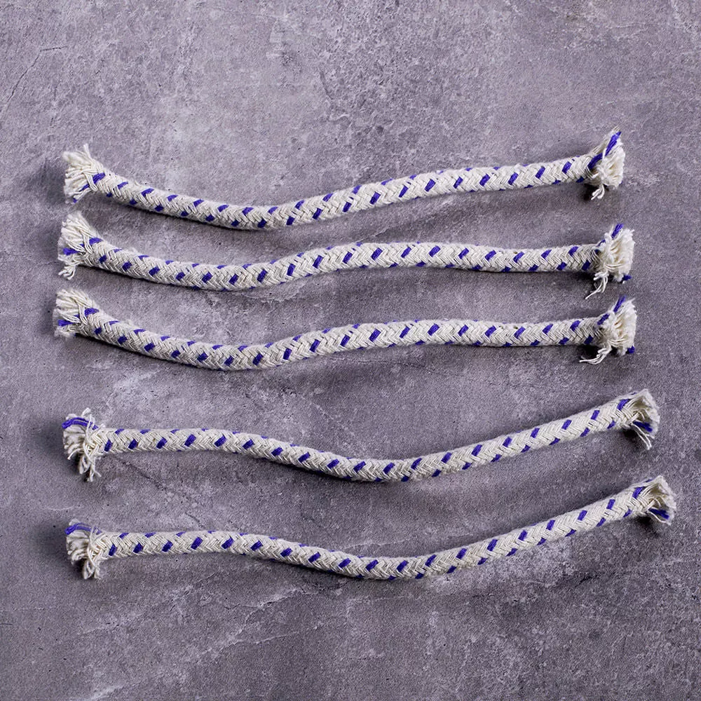Set of 5 Replacement Wicks for Victorian-Style Glass Oil Lamp