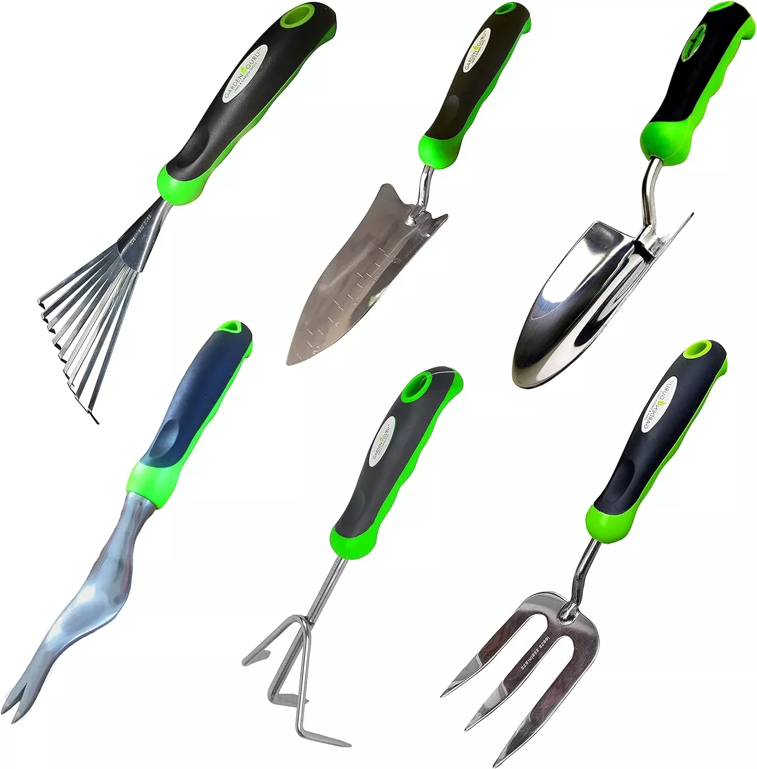 stainless-steel-6pc-gardening-tool-set-includes-trowel-transplanter-rake-weeder- Stainless Steel 6pc Gardening Tool Set (Includes Trowel Transplanter Rake Weeder Cultivator Fork)