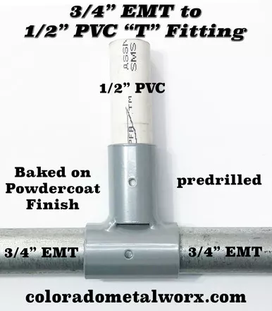 t-fitting-3-4-emt-to-1-2-pvc "T" Fitting for 3/4"EMT to 1/2" PVC
