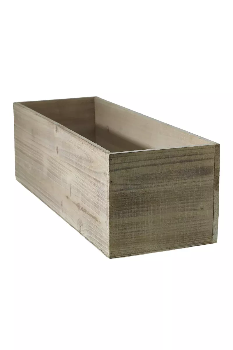 Woodland Planter 18"x 6.5"x 5.75"Whitewash