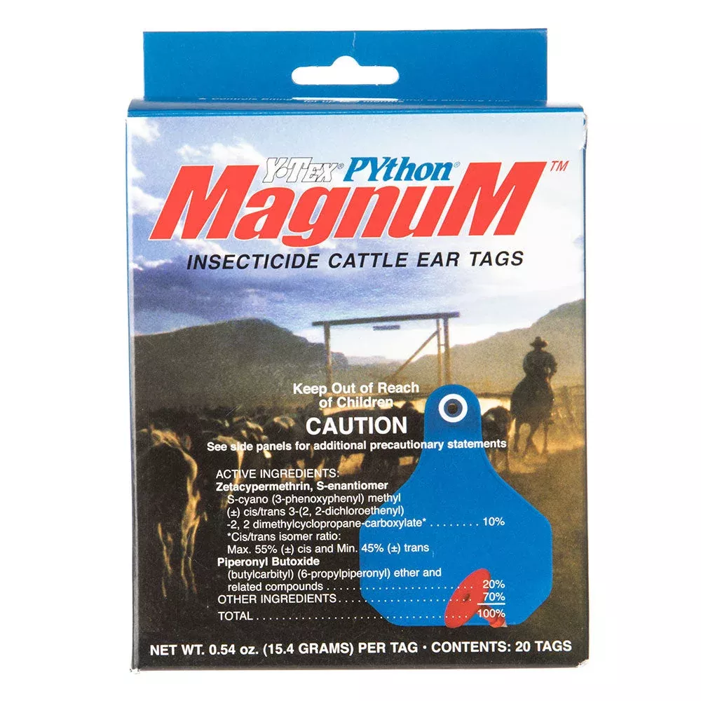 y-texpython-magnum-ear-tags-20pc-box Y-TexPython Magnum Ear Tags 20Pc Box