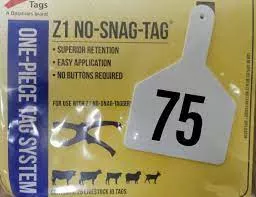 z-calf-tag-white-51-75-25-ct-easy-application-prevent-disease-transfer Z Calf Tag White 51-75 25 Ct Easy Application Prevent Disease Transfer