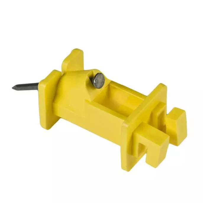zareba-yellow-wood-post-insulator Zareba Yellow Wood Post Insulator