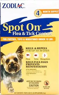 zodiac-spot-on-flea-tick-dogs-7-15-lbs Zodiac, Spot On, Flea & Tick For Dogs, 7-15 lbs