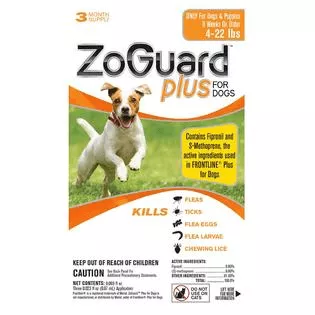 zoguard-plus-dogs-5-22-lbs-3-pack ZoGuard Plus, For Dogs 5-22 lbs, 3 Pack